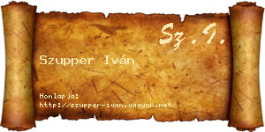 Szupper Iván névjegykártya